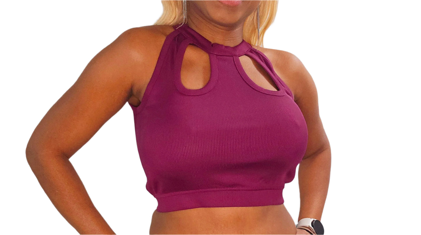KRE PRIME Women Sophisticated Ribbed Corp Tops