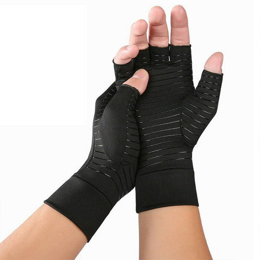 KRE Prime Compression Arthritis Glove Unisex Joint Pain Relief Half Finger Brace