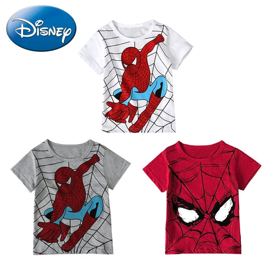 KRE Prime Disney Cartoon Marvel Children's Print Short Sleeve Cotton T-shirt