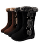 KRE Prime Winter Women Boots Casual Warm Fur Mid-Calf Boots shoes Slip-On