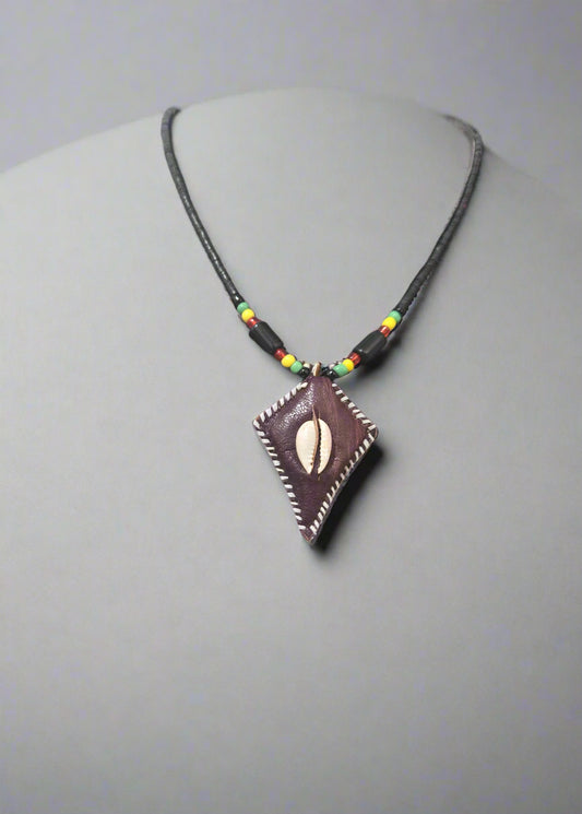 KRE Prime Unisex Handcrafted West African Cowry Shell Pendant Necklace