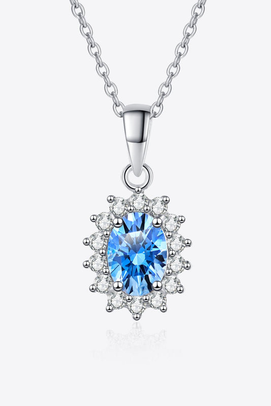 1 Carat Moissanite 925 Sterling Silver Necklace - KRE Prime Deals