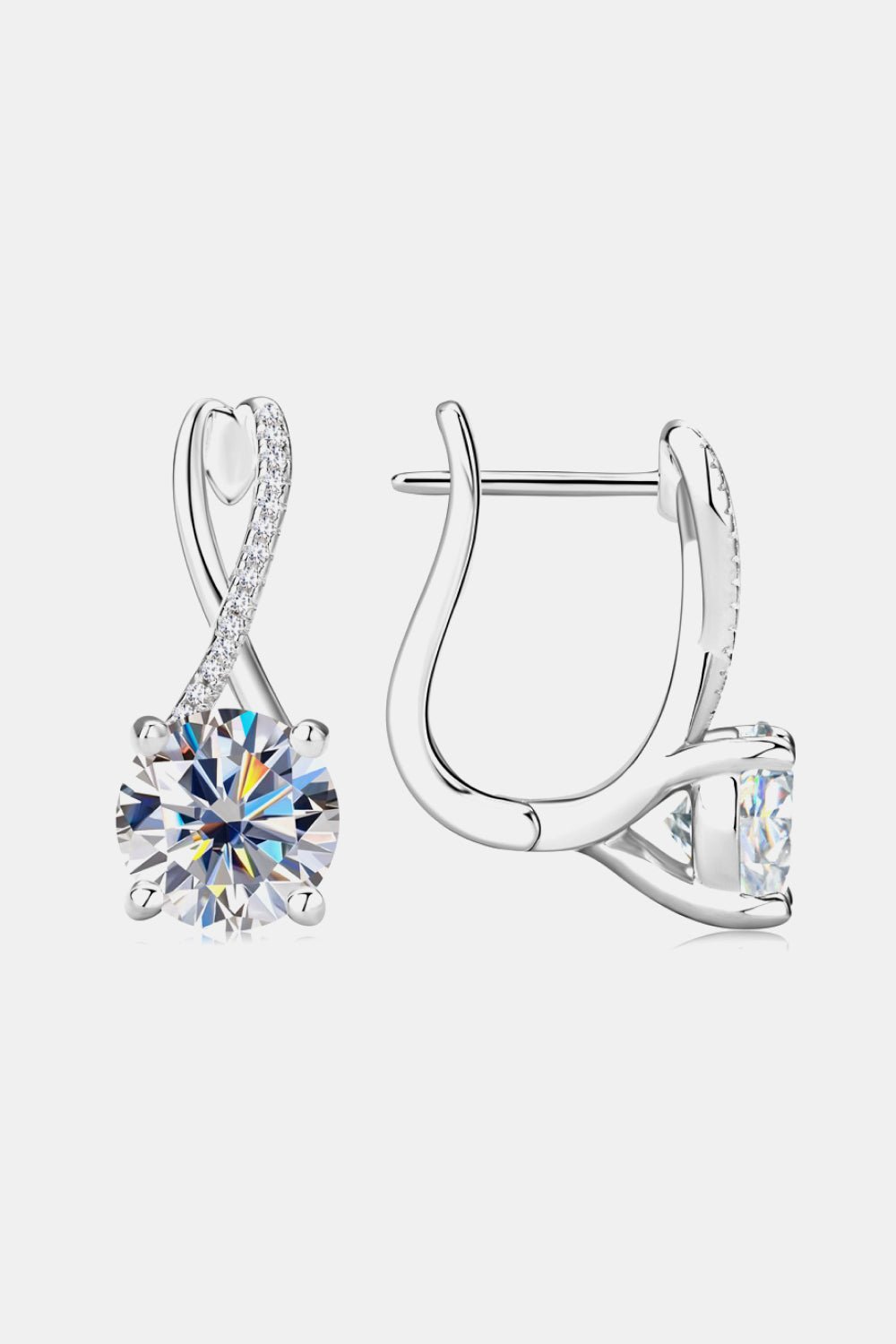 4 Carat Moissanite 925 Sterling Silver Earrings - KRE Prime Deals