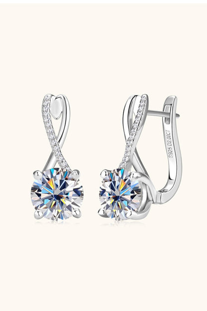 4 Carat Moissanite 925 Sterling Silver Earrings - KRE Prime Deals