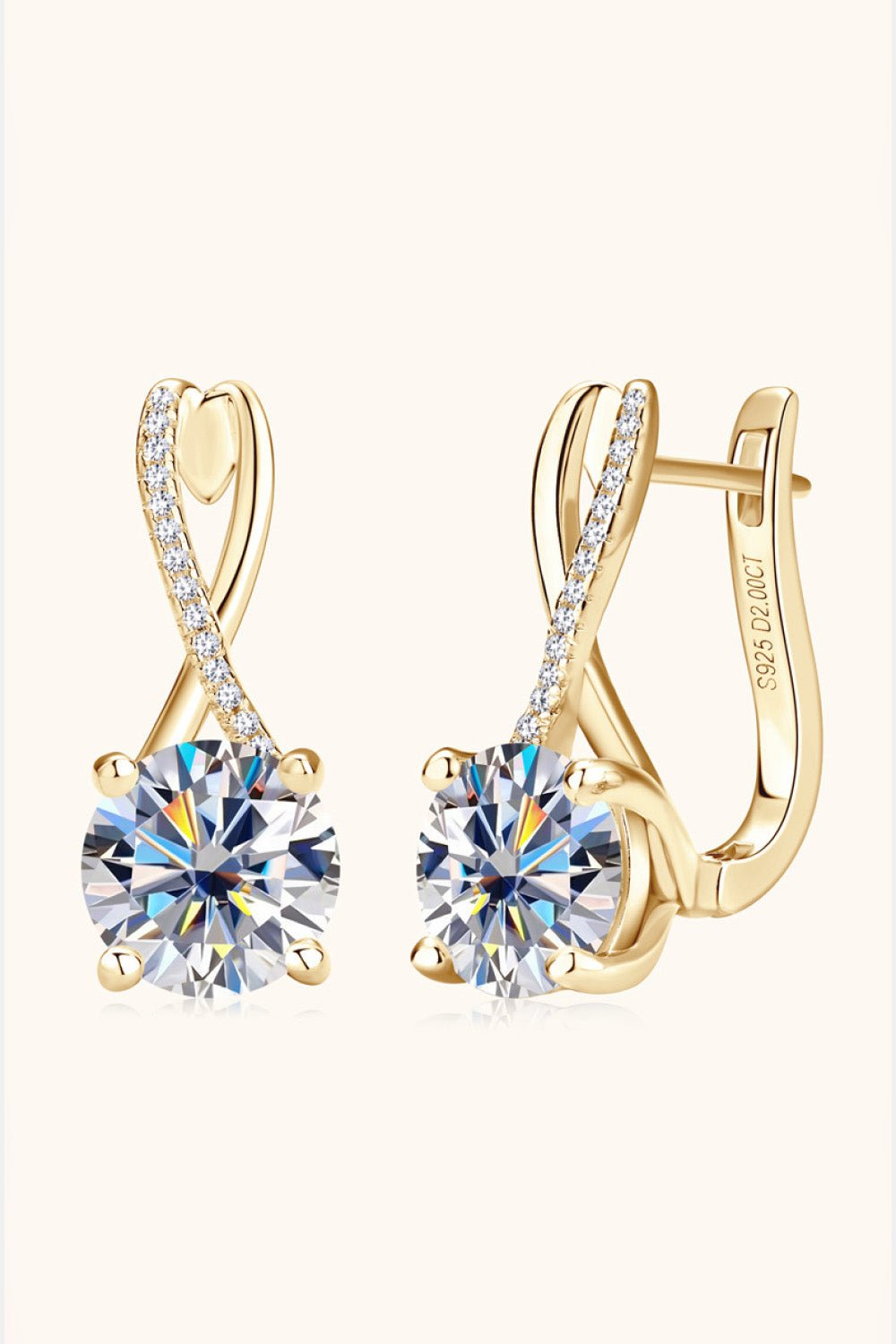 4 Carat Moissanite 925 Sterling Silver Earrings - KRE Prime Deals