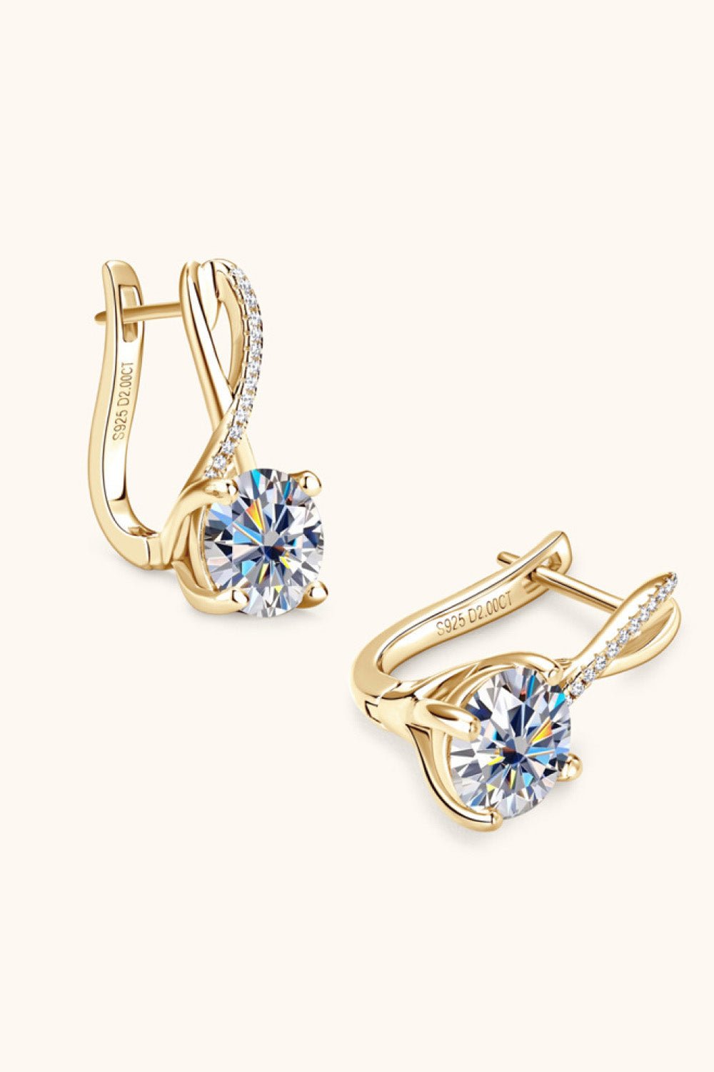 4 Carat Moissanite 925 Sterling Silver Earrings - KRE Prime Deals