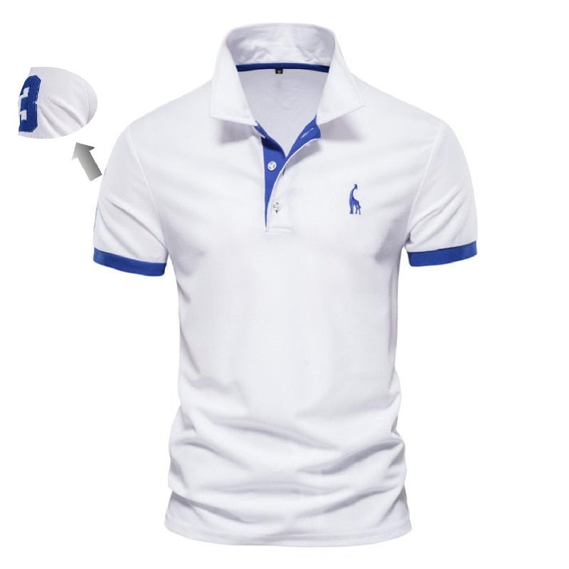 AIOPESON Embroidery 35% Cotton Polo Shirts for Men Casual Solid Color Slim Fit Mens Polos New Summer Fashion Brand Men Clothing - KRE Prime Deals