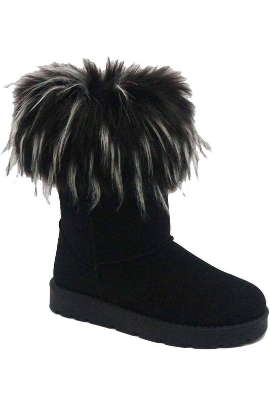 Cute Black Fur Woman Winter/Autumn Boots, JP-FROZEN-55, - KRE Prime Deals