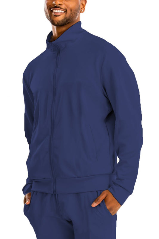 Essential Basic Plain Solid Track Jacket - KRE Prime Deals