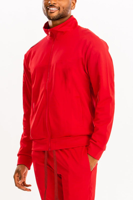 Essential Basic Plain Solid Track Jacket - KRE Prime Deals