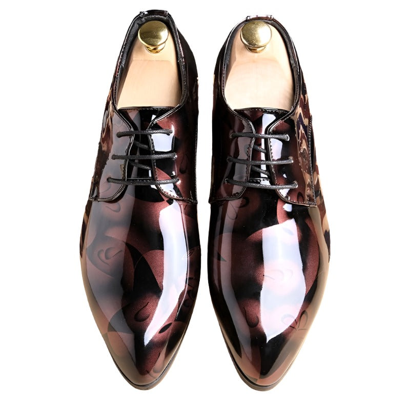 Fashion Patent Leather Men Dress Shoes For Men Pointed Toe Wedding Formal Shoes Luxury Brand Office Oxford Shoes Men Footwear - KRE Prime Deals