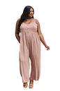 HEYSON All Day Full Size Wide Leg Button Down Jumpsuit in Mocha - KRE Prime Deals