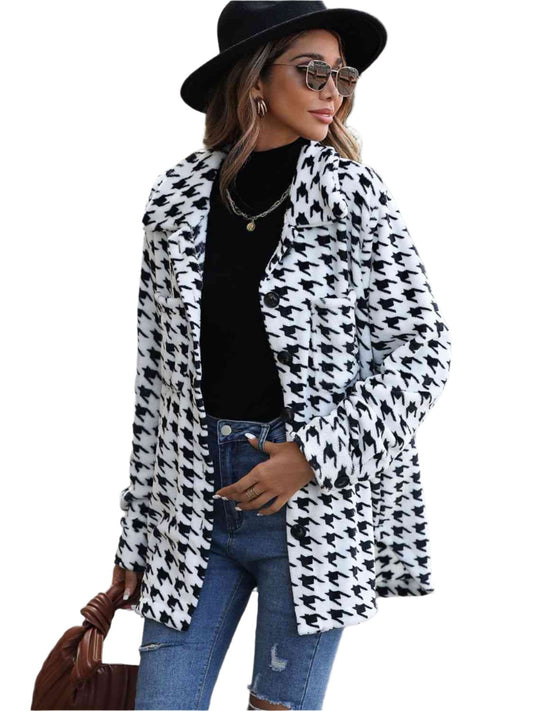 Houndstooth Button Down Jacket - KRE Prime