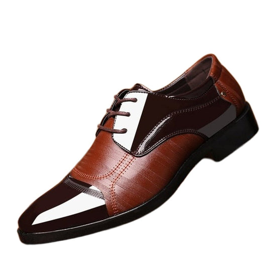 KRE Prime Pointed Men Leather Dress Shoes - KRE Prime