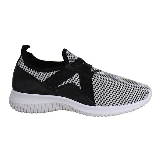 KRE Prime Womens Mesh Track Sneakers - Black - KRE Prime