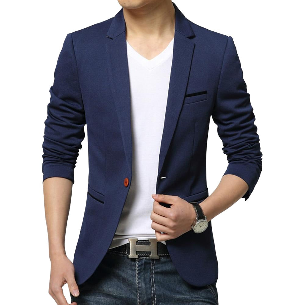 KRE Prime Mens One Button Slim Fit Blazer