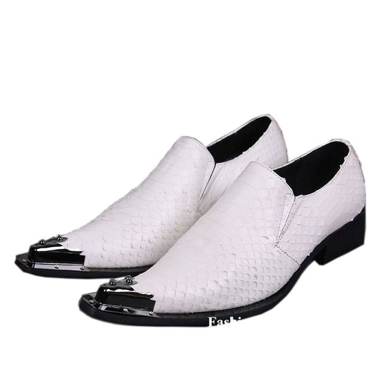 ntparker Fashion Pointed Toe Man Shoes Designer Leather Dress Shoes for Man White Wedding/ Business Shoes Man, Big Sizes US6-12 - KRE Prime Deals