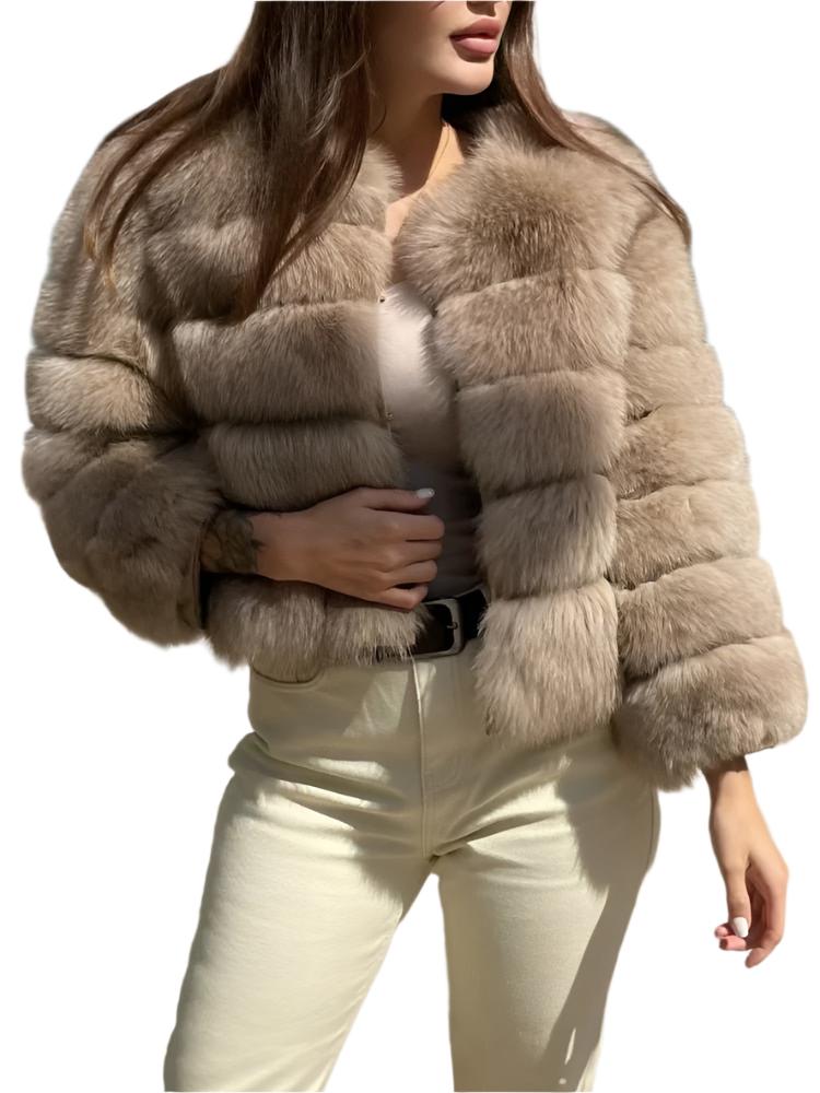 Oftbuy 2023 Real Fox Fur Coat Winter Jacket Women Natural Fox Fur - KRE Prime Deals