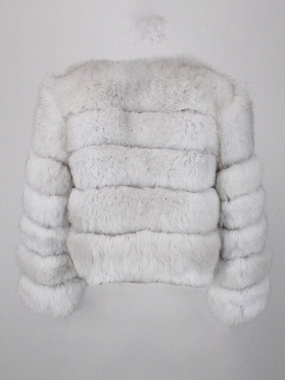 Oftbuy 2023 Real Fox Fur Coat Winter Jacket Women Natural Fox Fur - KRE Prime Deals