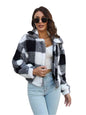 Plaid Dropped Shoulder Buttoned Jacket - KRE Prime