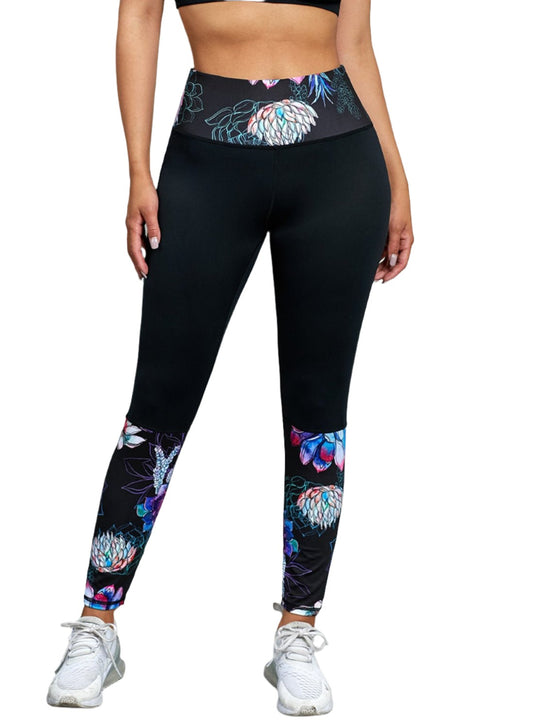 Printed Wide Waistband Active Leggings - KRE Prime Deals