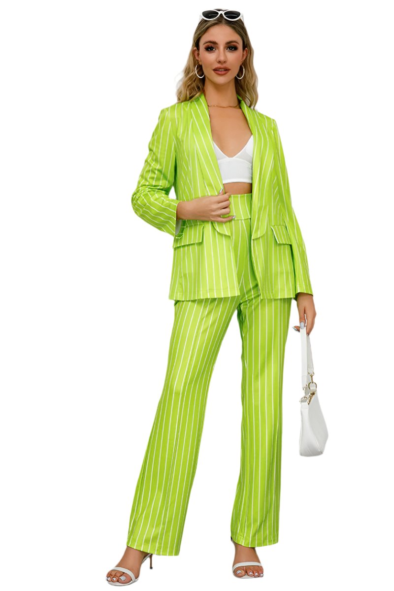 Striped Long Sleeve Top and Pants Set - KRE Prime Deals