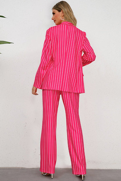 Striped Long Sleeve Top and Pants Set - KRE Prime Deals