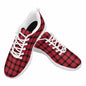 Uniquely You Sneakers for Men, Buffalo Plaid Red and Black - Running - KRE Prime Deals