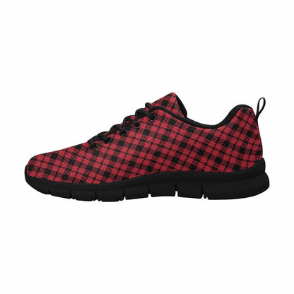 Uniquely You Sneakers for Men, Buffalo Plaid Red and Black Running - KRE Prime Deals