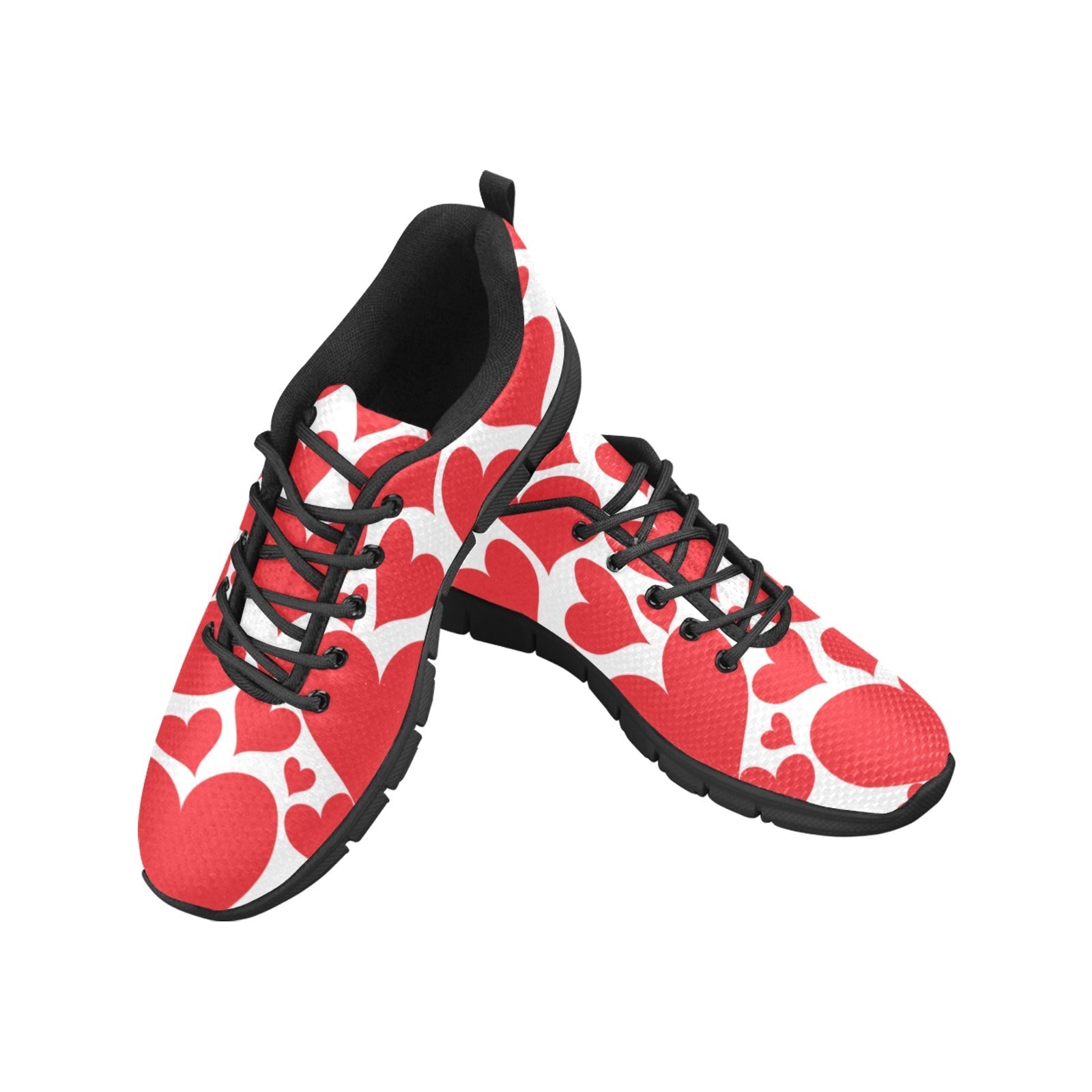 Uniquely You Sneakers for Men, Love Red Hearts Running Shoes - KRE Prime Deals