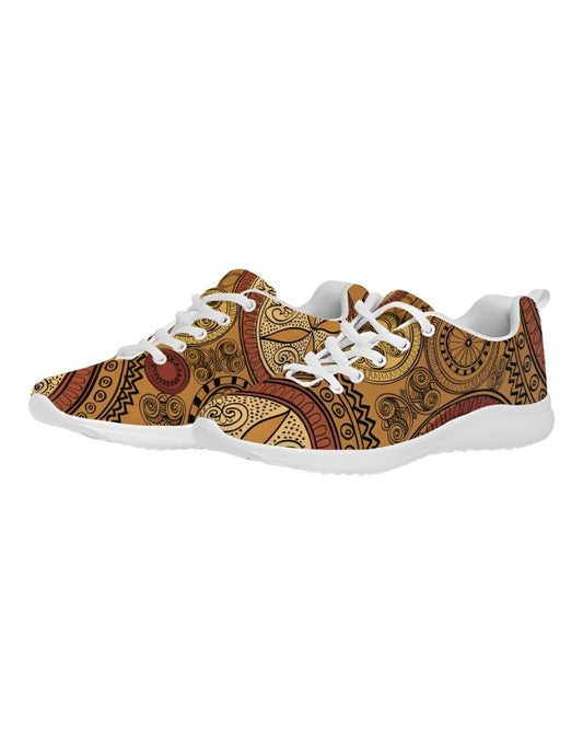 Uniquely You Womens Sneakers - Brown Paisley Style Canvas Sports Shoes - KRE Prime Deals