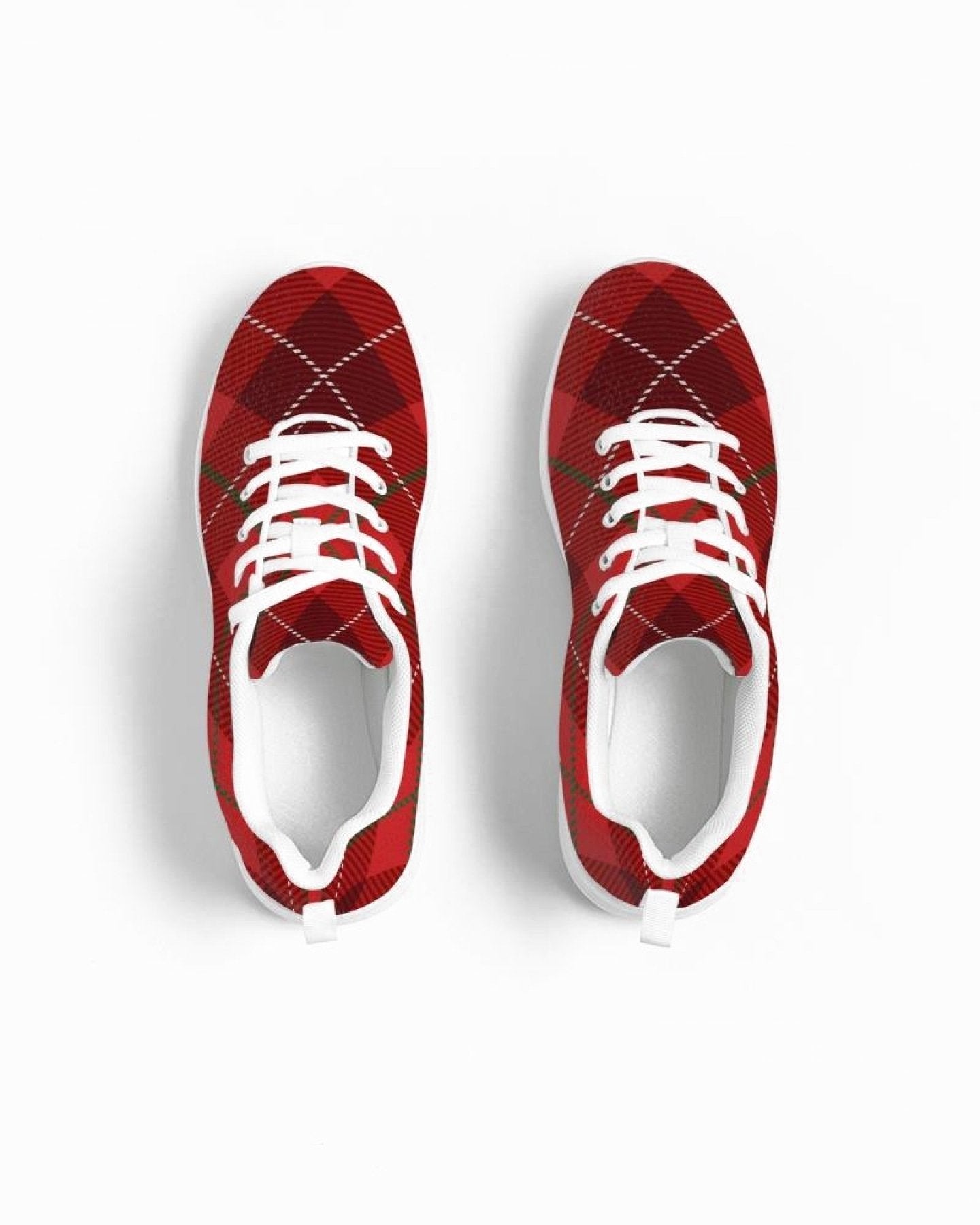 Uniquely You Womens Sneakers - Red Plaid Canvas Sports Shoes / Running - KRE Prime Deals