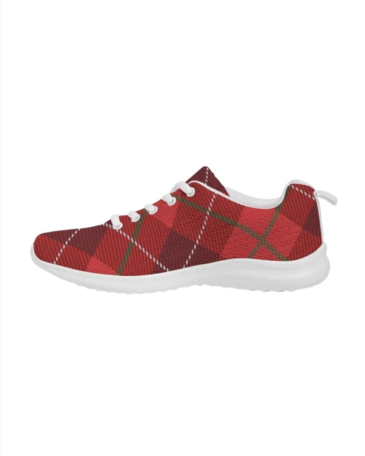 Uniquely You Womens Sneakers - Red Plaid Canvas Sports Shoes / Running - KRE Prime Deals