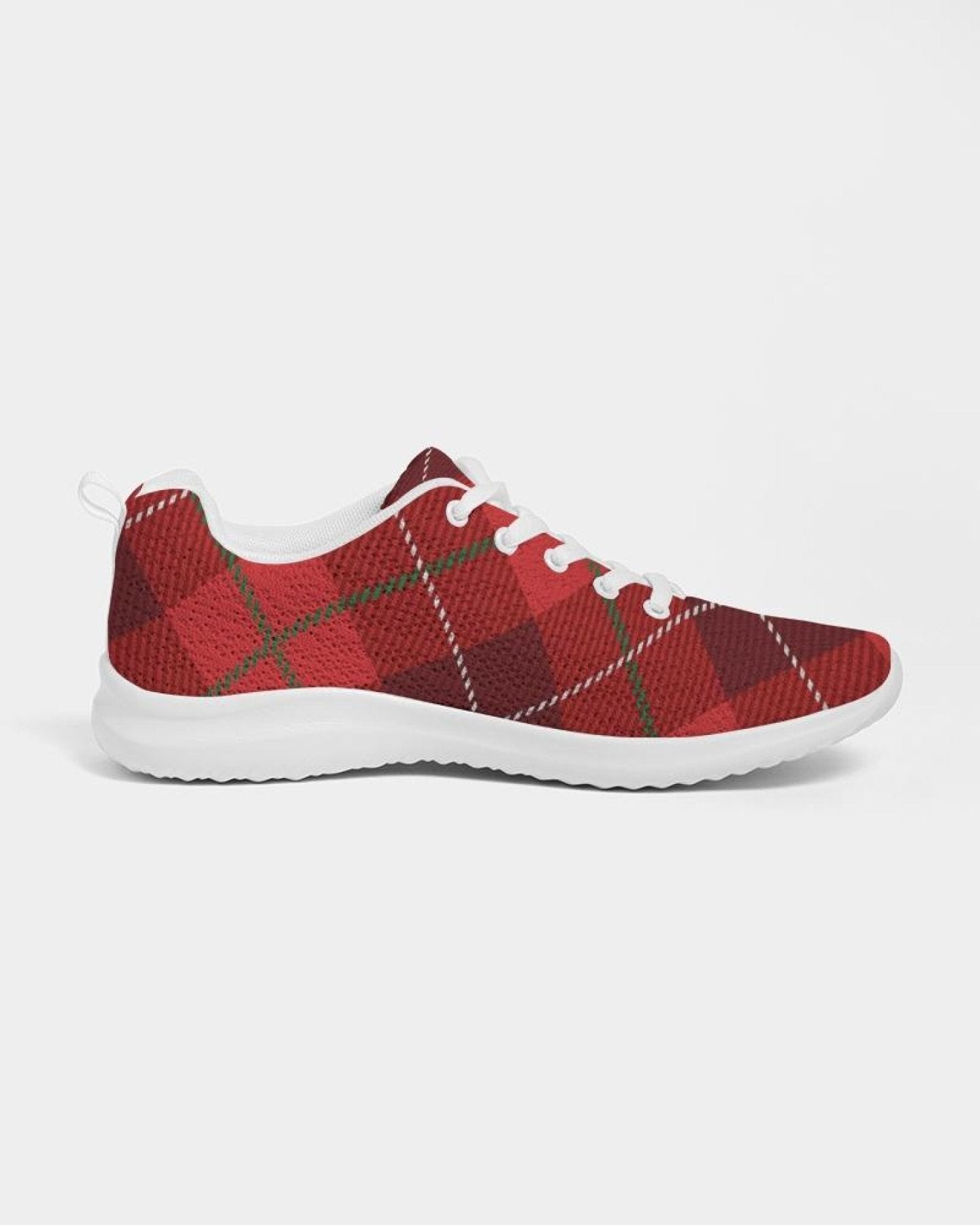 Uniquely You Womens Sneakers - Red Plaid Canvas Sports Shoes / Running - KRE Prime Deals