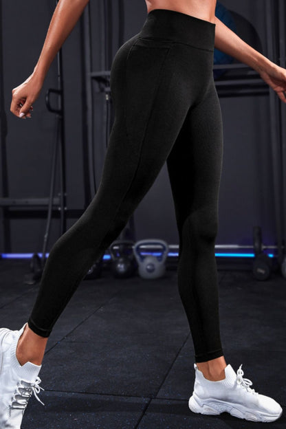 Wide Waistband Sports Leggings - KRE Prime Deals