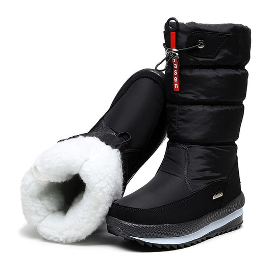 Women Snow Boots Platform Winter Boots Thick Plush Waterproof Non-slip Boots Fashion Women Winter Shoes Warm Fur Botas mujer - KRE Prime Deals